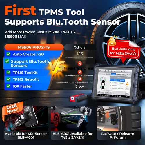 Vista 7 de Escáner Autel MaxiCOM MK906 PRO2-TS: Herramienta de escaneo bidireccional, codificación de ECU V2.0 TPMS Programming, 40+ Resets, 3000+ Active