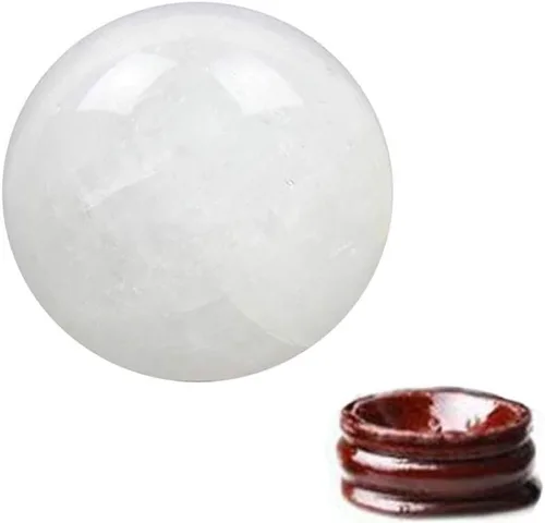 Vista 5 de Feng Shui - Bola curativa de cristal de ojo de gato de cuarzo natural de 1.6 pulgadas, bola de cristal de Feng Shui para riqueza y proteger la casa