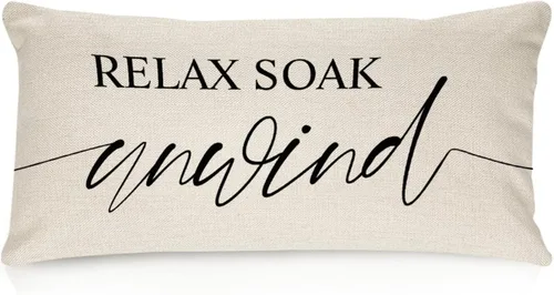 Vista 11 de Fundas de almohada lumbar de 12 x 18 pulgadas con citas divertidas de algodón y lino, para sofá, sala de estar, decoración de inauguración