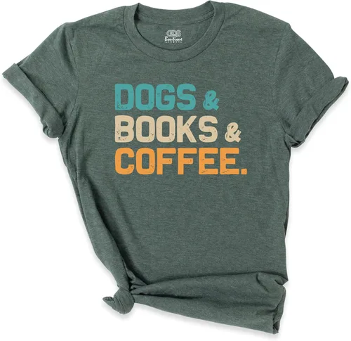 Vista 7 de Camiseta Books Dogs Coffee Beach
