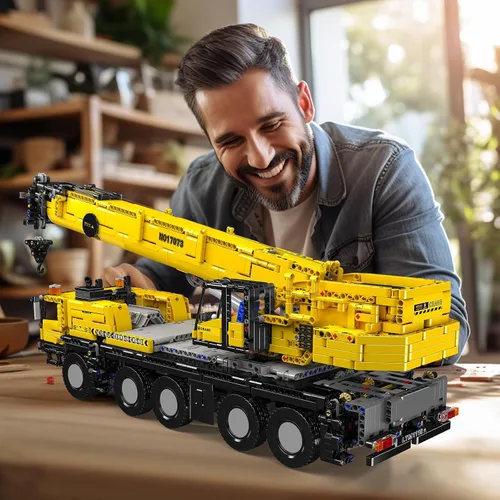 Vista 7 de Mould King 17073 Engineering LTM All Terrain Grúa de Construcción Control Remoto Modelo Modelo de Construcción Conjunto de Construcción