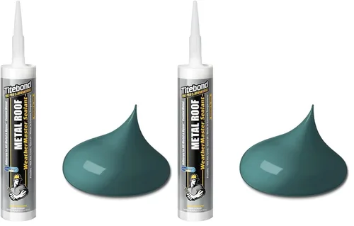 Vista 9 de Titebond WeatherMaster - Sellador de techo de metal, color verde – Calafateo de polímero premium para aluminio, cobre, acero galvanizado y metales