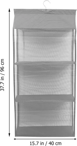 Vista 3 de COHEALI Wall Hanging Storage Bag with Sturdy Hook, Nonwoven Mesh Shelves