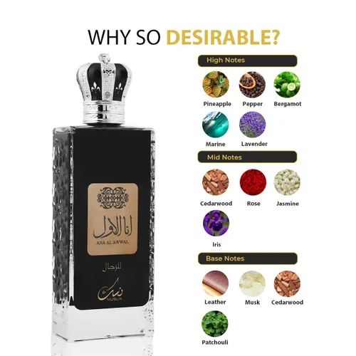 Vista 5 de Ana Al Awwal by Nusuk Eau De Parfum Espray 3.4 oz / 3.4 fl oz (Hombres)