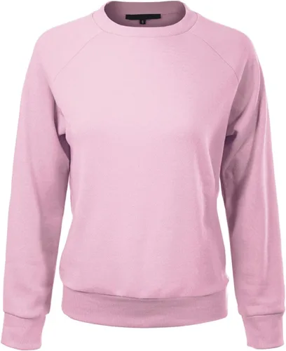 Vista 85 de MixMatchy Sudadera básica suave y cómoda de forro polar con cuello redondo para mujer