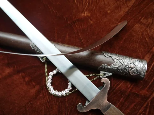 Vista 9 de LOONGSWORD - Juego de espada china doble de acero inoxidable – Cuchillas flexibles hechas a mano, vaina y mango de palisandro, espadas tradicionales