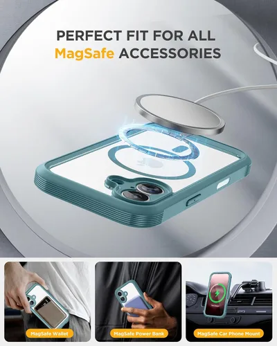 Vista 44 de Miracase Serie de vidrio para iPhone 11 de 6.1 pulgadas, funda protectora de cuerpo completo resistente mejorada con protector de pantalla de vidrio