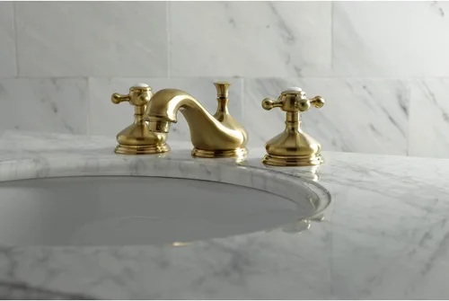 Vista 4 de Kingston Brass KS1167BX - Grifo de baño extendido de 8 pulgadas, latón cepillado