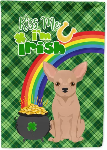 Vista 47 de Caroline's Treasures WDK4731GF - Bandera decorativa para jardín del día de San Patricio, color negro y tostado, Airedale Terrier, para jardín