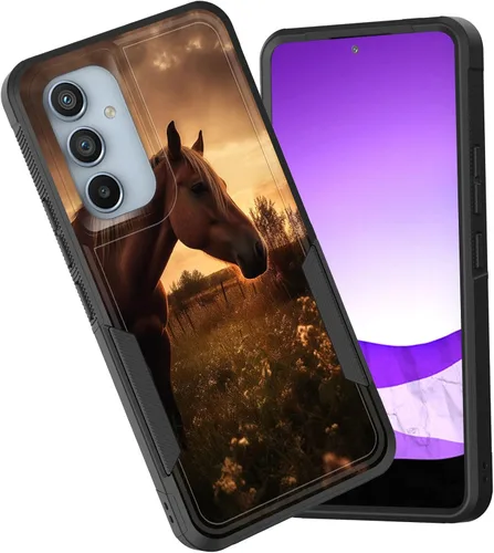 Vista 63 de Funda protectora para Galaxy A13 5G, doble capa híbrida resistente a prueba de golpes, policarbonato duro, silicona suave, TPU, funda protectora