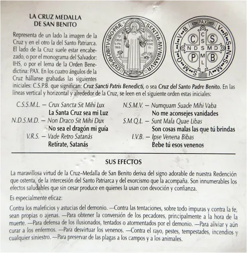 Vista 4 de Medalla San Benito 2.5" Medalla de San Benito de 2.362 in, Acero inoxidable, No es una piedra preciosa