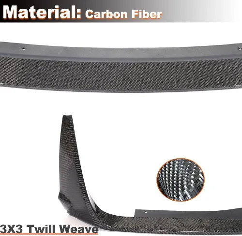 Vista 4 de Borde de parachoques delantero de fibra de carbono para Subaru BRZ Coupé de 2 puertas 2019-2021 Protector divisor de alerón de barbilla de salida