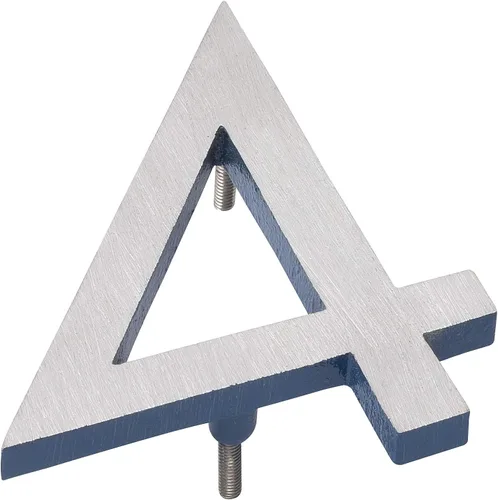 Vista 6 de Montague Metal Products MHN-04-F-SB2-7 Números de casa de dirección flotantes modernos de aluminio cepillado sólido, 4 pulgadas, níquel satinado