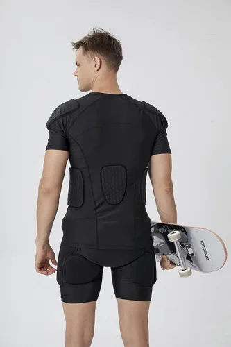 Vista 6 de Topeter - Camiseta de compresión acolchada para hombre