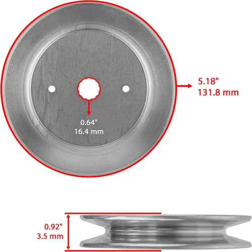 Vista 3 de Caltric Conjunto de eje con polea compatible con Husqvarna Gls 2748 2754 Ct126 153 154 Cth126 163T