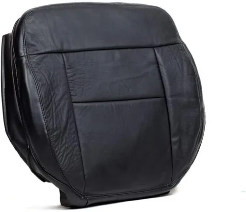 Vista 2 de 2004-2008 para Ford F150 SuperCrew Lariat Crew Driver Bottom Funda de asiento de cuero negro