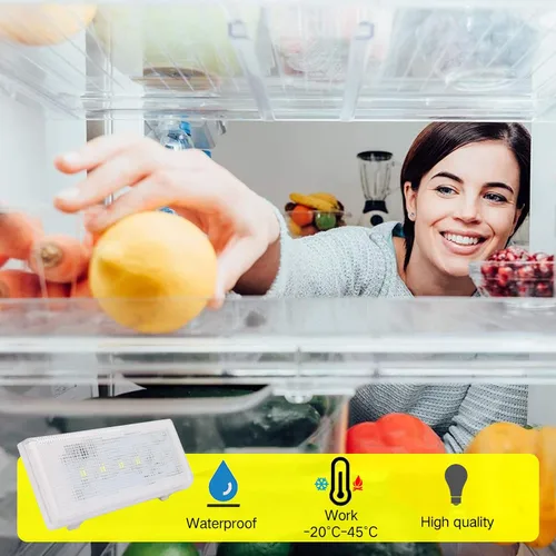 Vista 4 de 1 luz LED W10515057 compatible con Whirlpool Kenmore Maytag Freezer Refrigerador, reemplaza WPW10515057, W10522611, W10465957, AP6022533 PS11755866