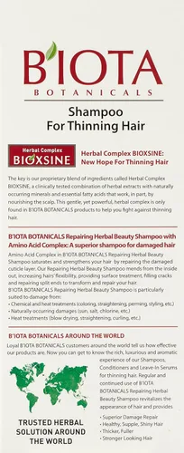 Vista 3 de B'IOTA BOTANICALS CHAMPÚ REPARADOR PROACTIVO PARA EL CUIDADO DE LAS HIERBAS