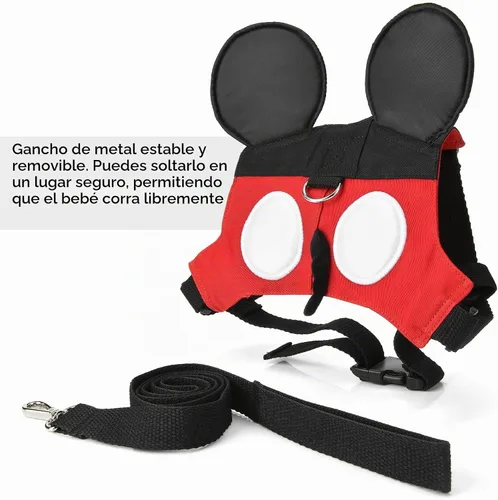 Vista 4 de Cinturón antipérdidas para niño pequeño con minicorrea de seguridad para niños y niñas, Rojo