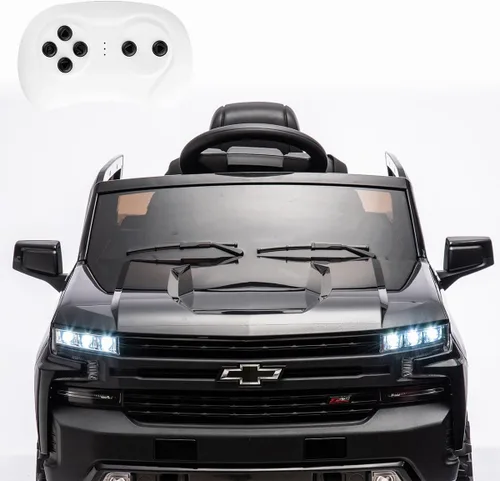 Vista 2 de Vehículos eléctricos para niños con batería de 12 V, 4 ruedas eléctricas, autos de juguete para niños de 1-3-5-8 años para conducir con control Negro