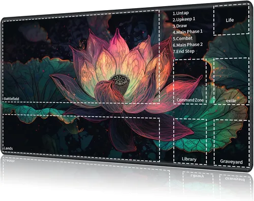 Vista 21 de Tapete de juego para MTG Card Playmat con zona, tapete de juego para MTG TCG de 24 x 14 pulgadas, tapete de juego antideslizante para tablero