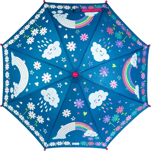 Vista 20 de Stephen Joseph Kids' Color Changing Wet Dry Umbrella, Water reacting, Pinch Free Umbrellas for Rain Children's Umbrella, BUTTERFLY, 23"X29