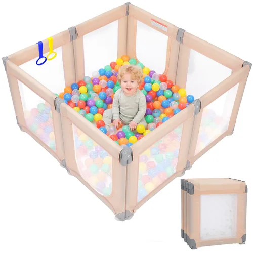 Vista 16 de Kidirect Corralito pequeño para bebés de 47 x 47 pulgadas, centro de actividades, interior y exterior, verde