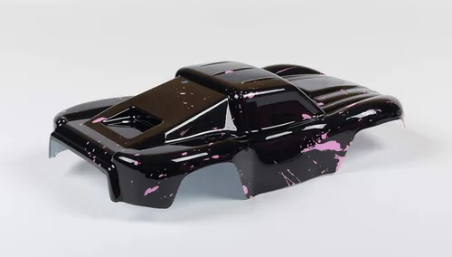 Vista 6 de SummitLink Reemplazo de cuerpo personalizado compatible con color rosa fangoso sobre negro para automóvil o camión RC escala 1/16