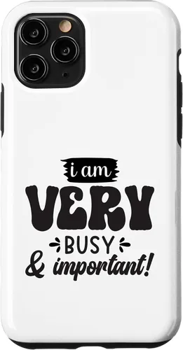 Vista 29 de Very Busy & Important Retro Groovy Text Design Case for iPhone 17