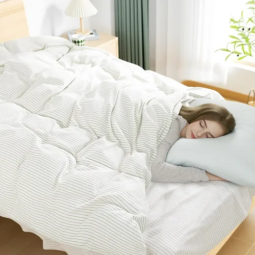 Vista 96 de NEXHOME PRO Funda de edredón Twin XL 100% algodón lavado, transpirable, duradera, texturizada, similar al lino, juego de ropa de cama para el hogar