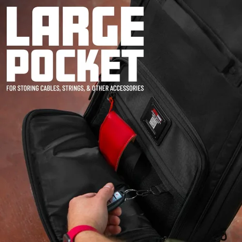 Vista 4 de Gator Cases ICON Series Premium - Bolsa de concierto resistente a la intemperie para guitarras de estilo semihueco; con tiradores de cremallera