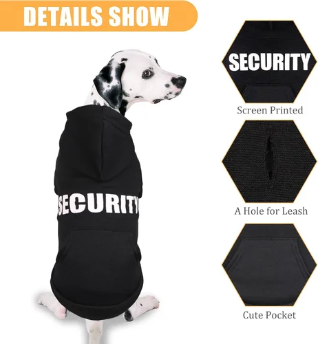 Vista 4 de Sudadera con capucha para perro, suéter de seguridad para perro, suave forro polar cepillado, sudadera con capucha con bolsillo para perros medianos