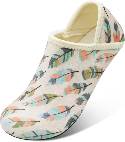 Vista 7 de XIHALOOK Pantuflas de casa para mujeres y hombres, zapatos cómodos con suela de goma suave para interiores y exteriores
