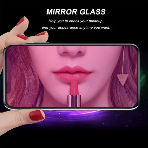 Vista 3 de Protector de pantalla de privacidad compatible con iPhone 13 Pro y compatible con iPhone 14/13 efecto espejo, vidrio templado, antiespía, paquete