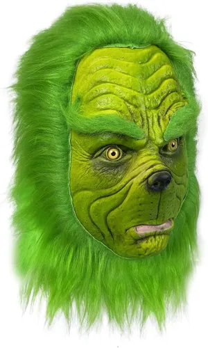 Vista 2 de WPOYM Máscara de Navidad para cosplay, accesorios de máscara de monstruo verde, accesorios de disfraz de mascarada, máscara de cabeza completa