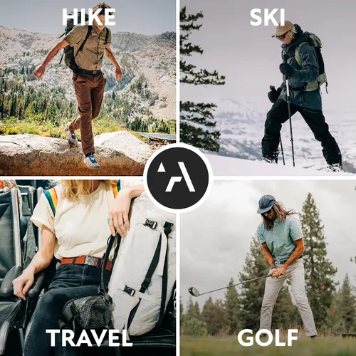 Vista 6 de Arcade The Original Unisex Adventure Belt, Repreve Elastic Webbing, Non-Metal Travel Friendly Buckle