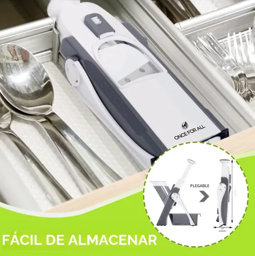 Vista 4 de ONCE FOR ALL Cortadora de mandolina segura para cocina, rebanadora de verduras profesional para rebanadas de patata de alimentos, grosor ajustable