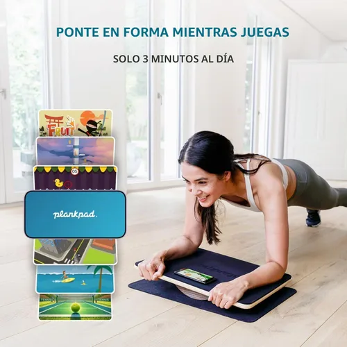 Vista 2 de Plankpad PRO Ponte en forma jugando juegos y haciendo entrenamientos; tabla de plank y tabla de equilibrio con aplicación gratuita para iOS/Android
