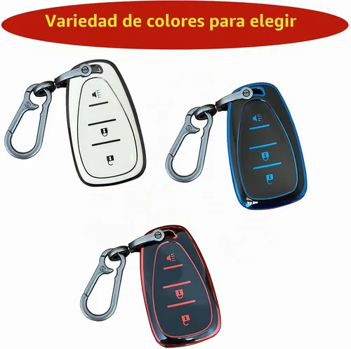 Vista 6 de para llavero de Chevy Carcasa de entrada sin llave Compatible con Chevy Spark Traverse Equinox Trailblazer Trax 3 botones Funda inteligente