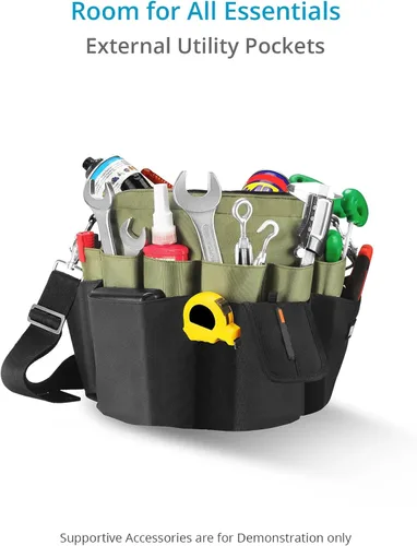 Vista 6 de PROAIM Bolsa Cube Stand-by para asistentes de cámara, puños y técnicos Viene con cómoda correa para el hombro para herramientas de utilidad