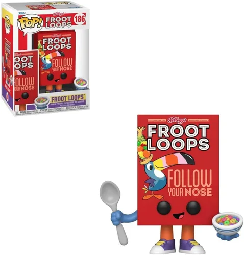 Vista 2 de POP Ad Icons: Kelloggs – [Froot] Loops Cereal Box Funko Figura de vinilo (paquete con funda protectora de caja compatible)