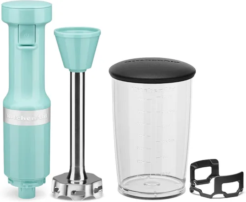Vista 7 de KitchenAid - Picadora de alimentos de 3,5 tazas KFC3516IC, licuadora de mano con cable de velocidad variable y para hielo, KHBV53