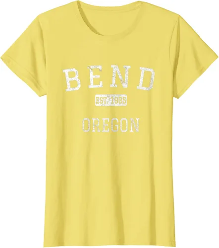 Vista 40 de Bend Oregon OR Camiseta vintage, Negro