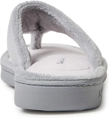 Vista 11 de Pantuflas Dearfoams Melanie de microfibra, con color combinado, con tira, para mujer