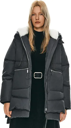 Vista 19 de Orolay - Chaqueta de plumón engrosada para mujer Beige