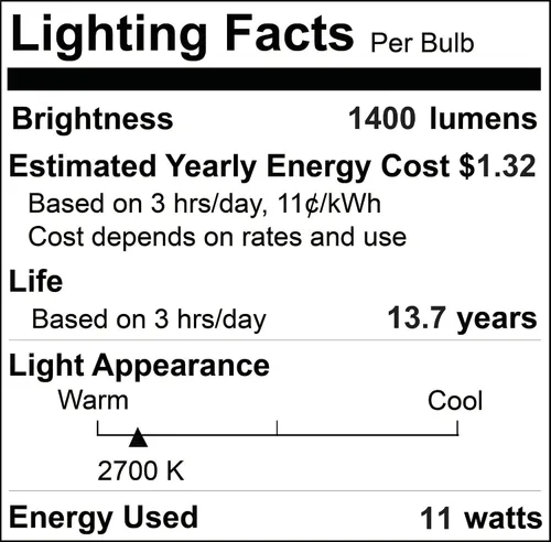 Vista 8 de Bulbrite Bombillas LED G40 de vidrio lechoso regulables de 8,5 vatios con base de tornillo medio (E26) 2700K (luz blanca cálida), 800 lúmenes