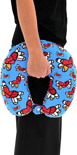 Vista 7 de BRITTO Romero - Almohada de cuello de espuma viscoelástica de viaje - corazones voladores