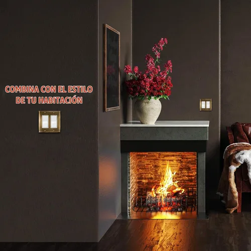 Vista 7 de ENERLITES Placa decorativa doble de metal para interruptor o receptáculo, placa de pared de acero inoxidable, resistente a la corrosión