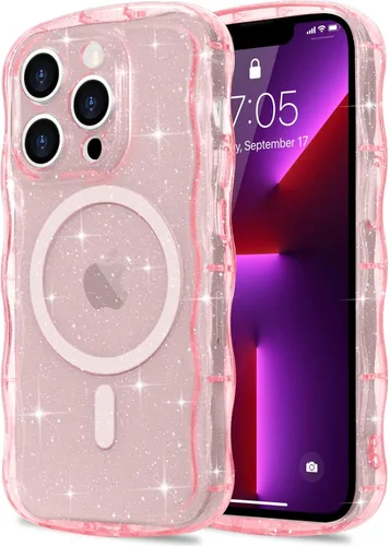 Vista 147 de Pepmune Funda magnética para iPhone 17 Pro Max, color rosa