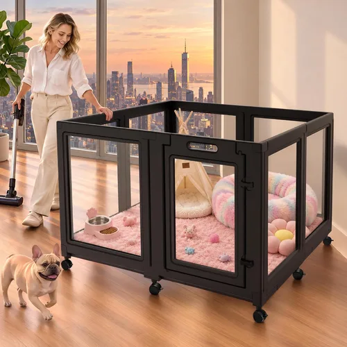 Vista 75 de FXW AuraSpace - Corralito acrílico transparente para interiores Negro